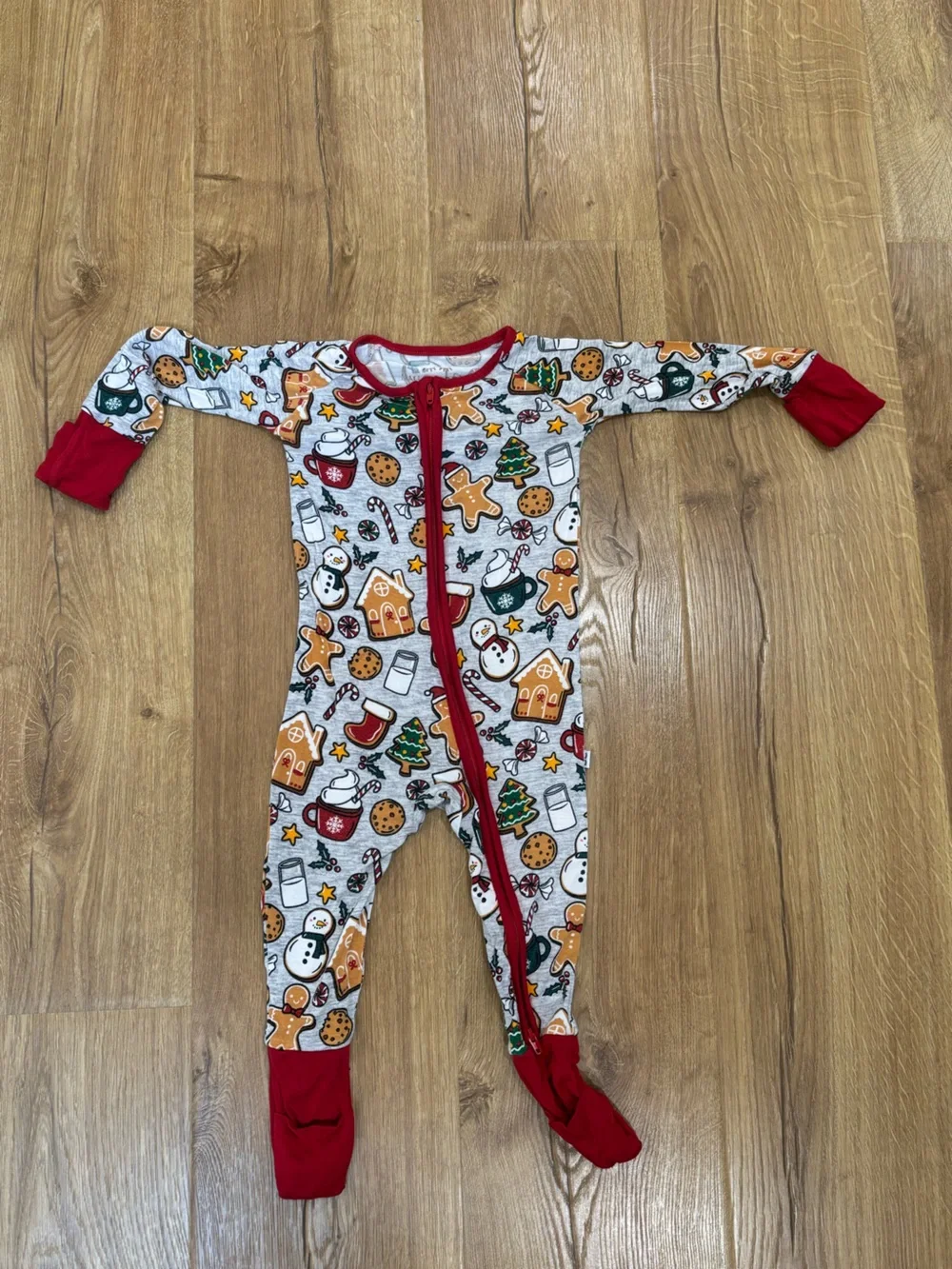 Little Sleepies Holiday Treats Bamboo Zip Onesie